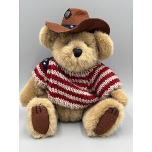 Pickford Bears TEDDY BEAR Pickford CODY 10” In Flag Sweater & Cowboy Hat